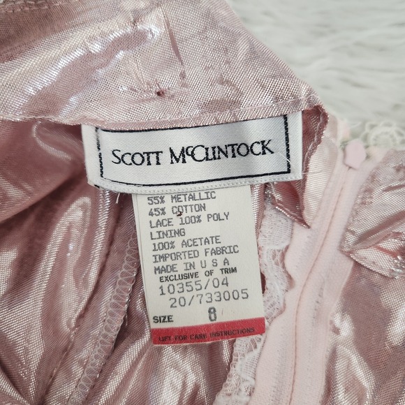 Vintage Scott McClintock Lace Dress Small Southern Belle Wedding Princess Prom - Picture 12 of 16